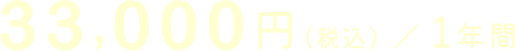 33,000円（税込）／1年間